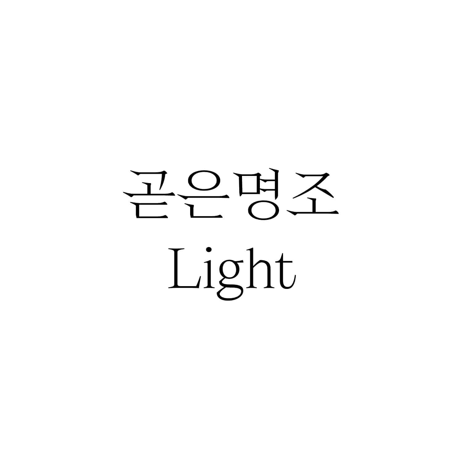 [FONT] 곧은명조 Light